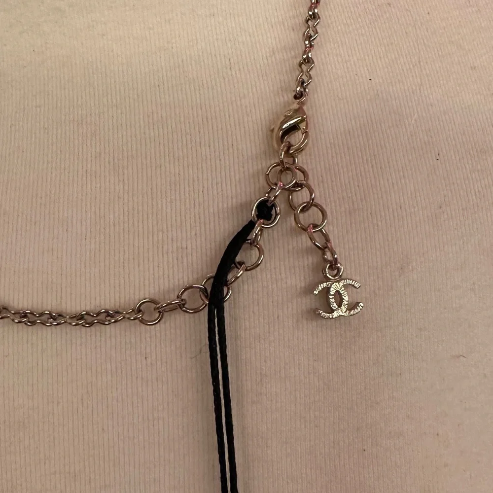 CHANEL Necklace 19p AB1049 Y47607 Z9052 Gold with pink and green shapes white CC - Picture 5 of 8